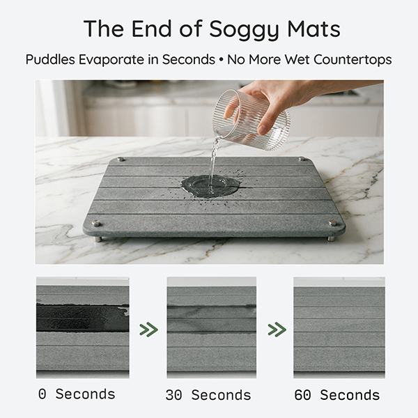 fast_drying_stone_mat_kitchen_sink_diatomite_absorption_test_60_seconds_Ashen